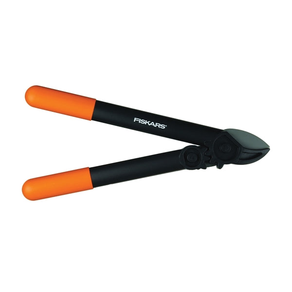 FISKARS 79726997J Power Gear Lopper, 1-1/4 in Cutting Capacity, Anvil Blade, Steel Blade, 15 in OAL
