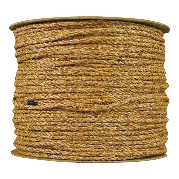 T.W. Evans Cordage 25-001A Rope, 1/4 in Dia, 1200 ft L, Manila, Natural