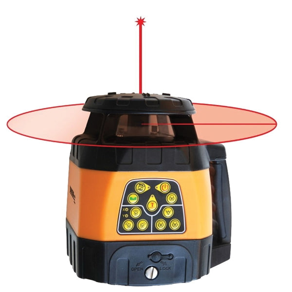 Johnson 40-6529 Laser Level Kit, 200 ft, +/-1/8 in at 100 ft Accuracy, Red Laser