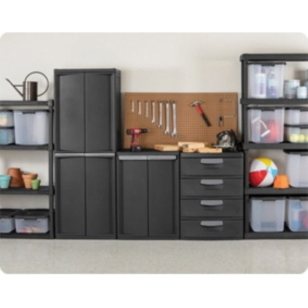 Sterilite 01743V01 Drawer Unit, 4-Drawer, Plastic, 25-5/8 in OAW, 35-3/4 in OAH, 19-1/4 in OAD