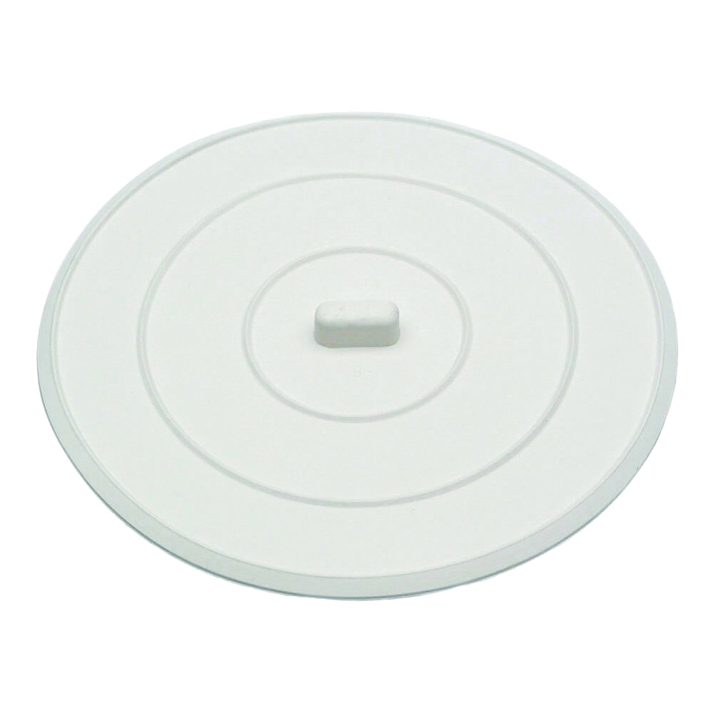 Danco 89042 Sink Stopper, Flat Suction, Rubber, White, For: Universal Bathroom and Kitchen Sink