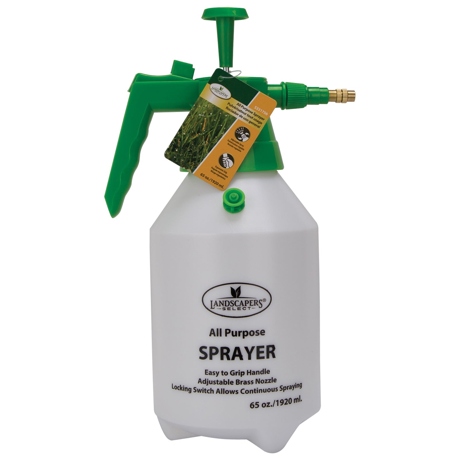 Landscapers Select Pressure Sprayer, Adjustable Nozzle, PE, White, 1.5 qt