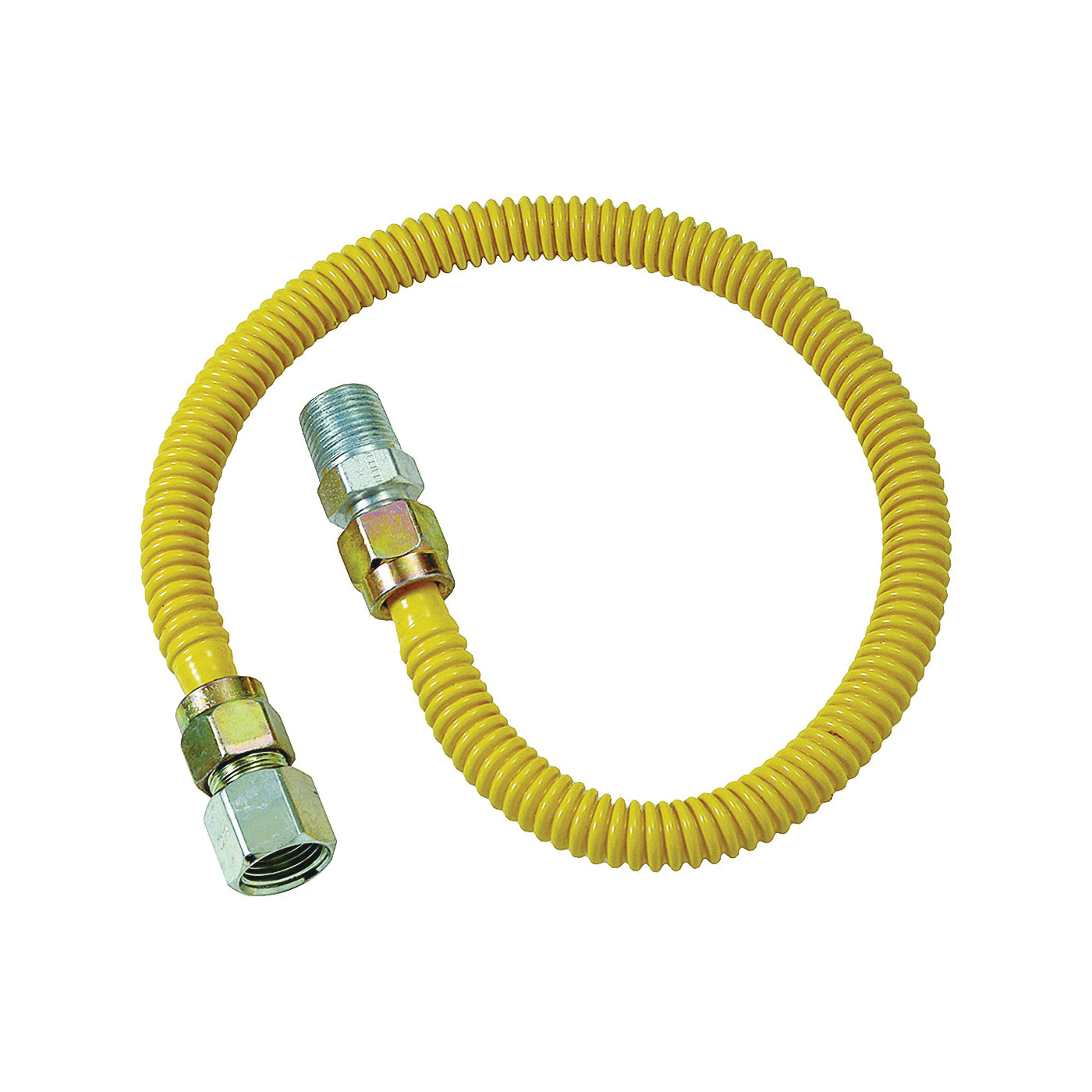 BrassCraft ProCoat Series CSSD54-60P Gas Connector, 1/2 x 1/2 in, Stainless Steel, 60 in L