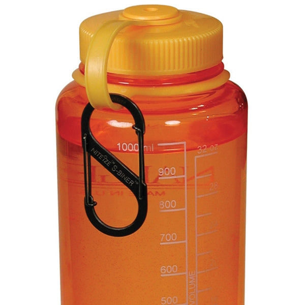 Nite Ize S-Biner Series SB3-03-01 Dual Carabiner, #3 Dia Ring, Stainless Steel, Black