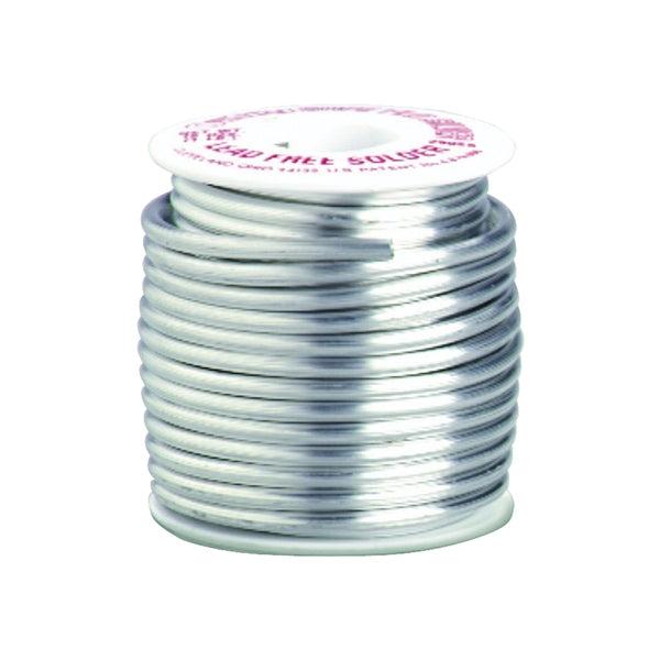 Oatey Safe-Flo 29025 Wire Solder, 1 lb, Solid, Gray/Silver, 415 to 455 deg F Melting Point