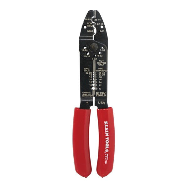 KLEIN TOOLS 1001 Electrician's Tool, 10 to 26 AWG Stranded, 8 to 22 AWG Solid Cutting Capacity, Cushion Grip Handle