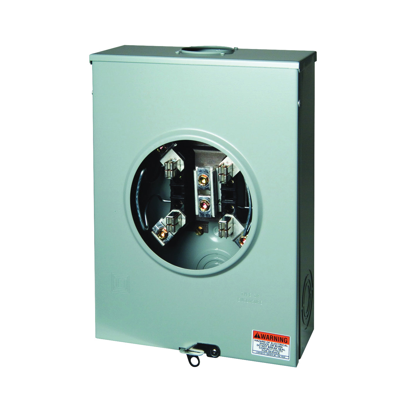 Square D UTRS213B Meter Socket, 1 -Phase, 200 A, 600 V, 4 -Jaw, Overhead, Underground Cable Entry