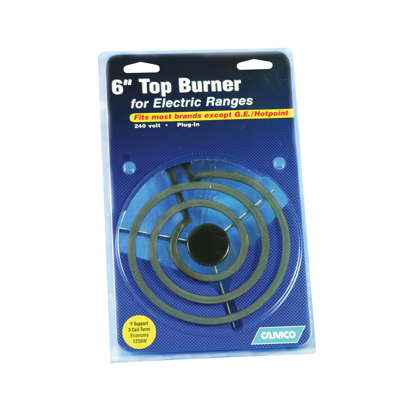 CAMCO 00143 Top Burner, 240 V, 1250 W, Plug