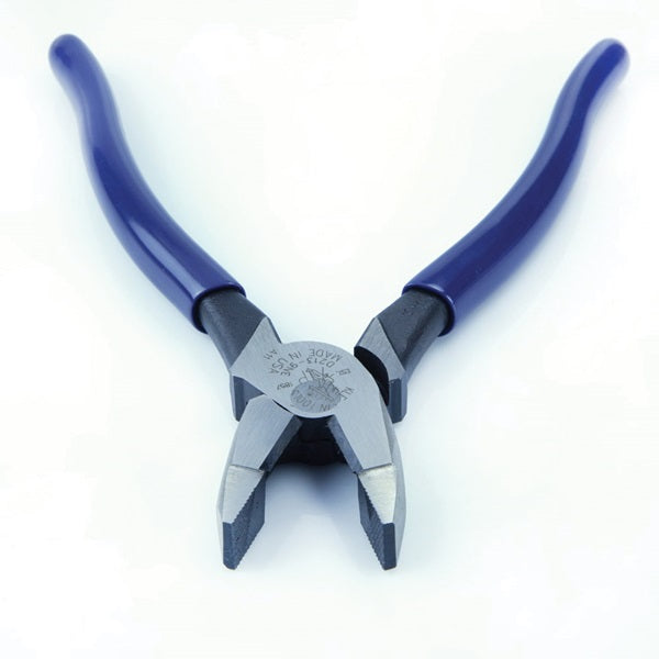 KLEIN TOOLS D213-9NE Cutting Plier, 9-3/8 in OAL, 1-3/8 in Cutting Capacity, Dark Blue Handle, 1-1/4 in W Jaw