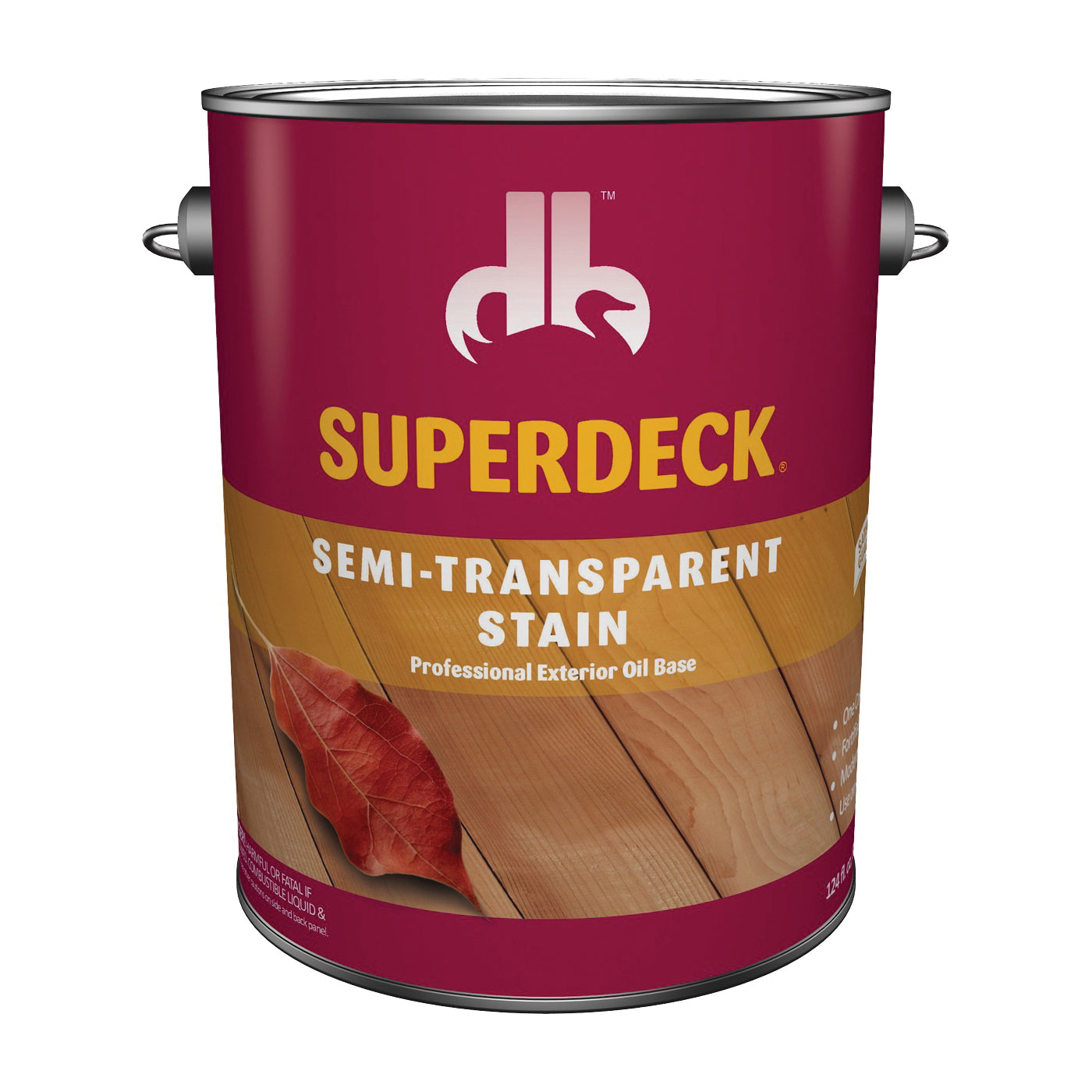 Duckback DB0023004-16 Wood Stain, Lustrous, Redwood, Liquid, 1 gal