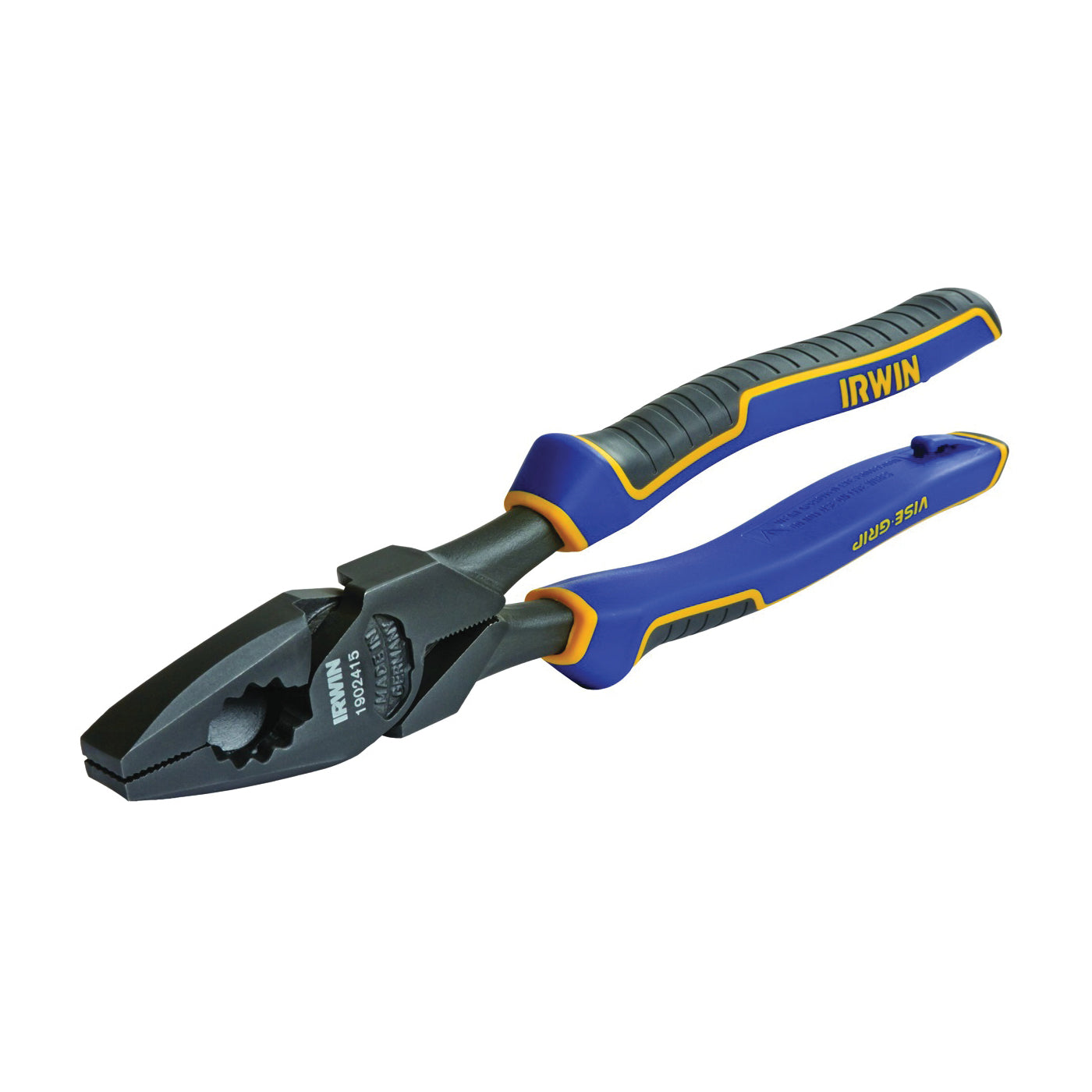 IRWIN 1902415 Lineman's Plier, 9-1/2 in OAL, Comfort-Grip Handle, 1-5/16 in W Jaw, 1-1/2 in L Jaw