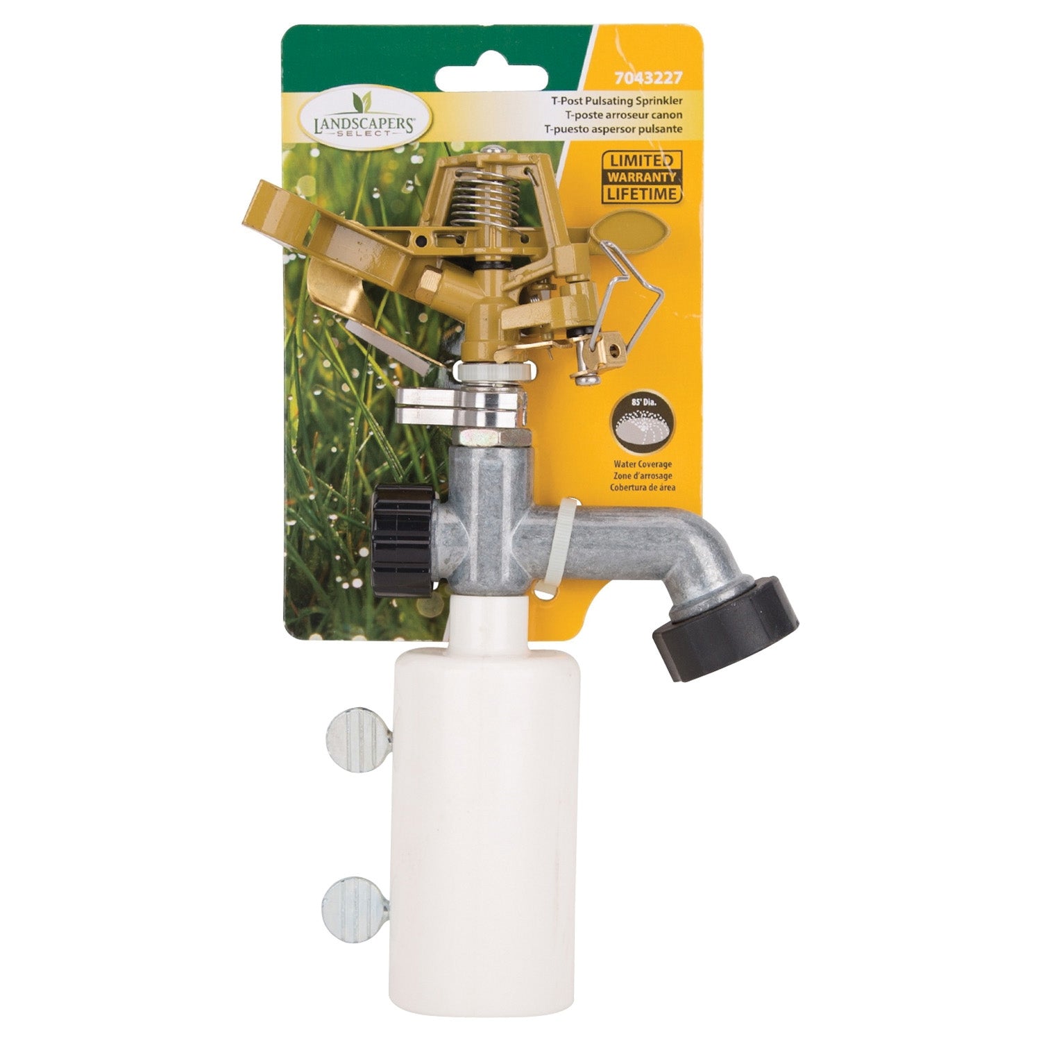 Landscapers Select GM291 Lawn Sprinkler, Female, Round, Zinc/Plastic