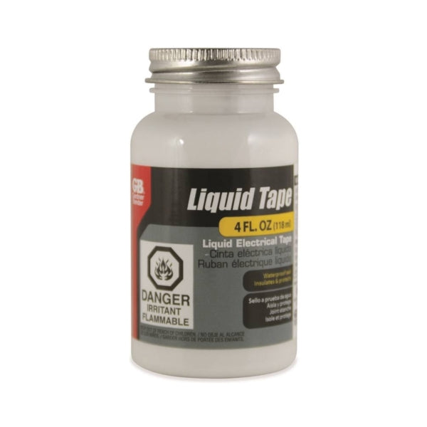 GB LTW-400 Liquid Electrical Tape, Liquid, White, 4 oz Bottle