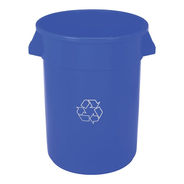 CONTINENTAL COMMERCIAL Huskee 3200-1 Recycling Receptacle, 32 gal Capacity, Plastic, Blue