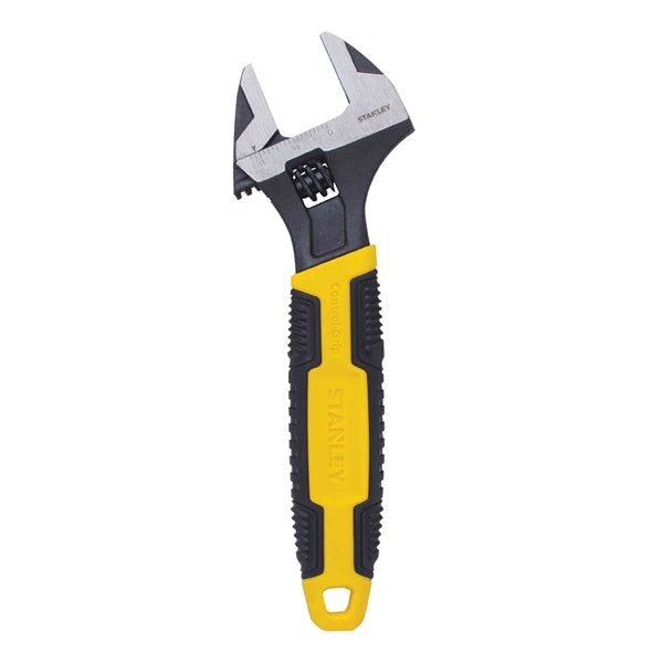 STANLEY 90-948 Adjustable Wrench, 8 in OAL, 1-1/4 in Jaw, Steel
