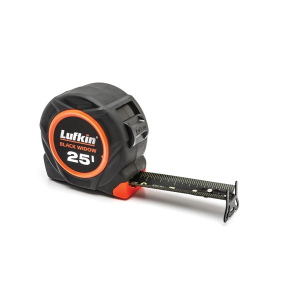 Crescent Lufkin L1205CB Tape Measure, 25 ft L Blade, 1-3/16 in W Blade, Steel Blade, Rubber Case