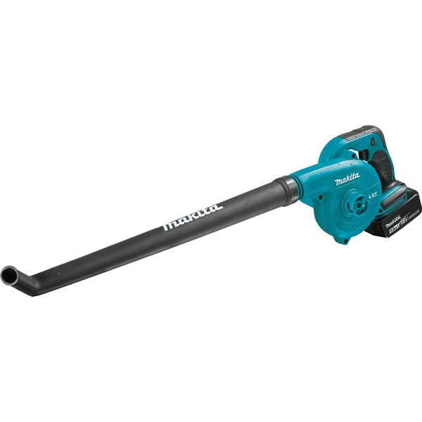 Makita DUB183Z Floor Blower, 5 Ah, 18 V Battery, Lithium-Ion Battery, 3-Speed, 91 cfm Air, 18 min Run Time, Teal