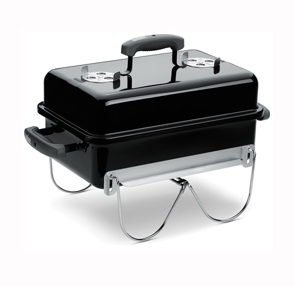 Weber Go-Anywhere 121020 Charcoal Grill, 160 sq-in Primary Cooking Surface, Black