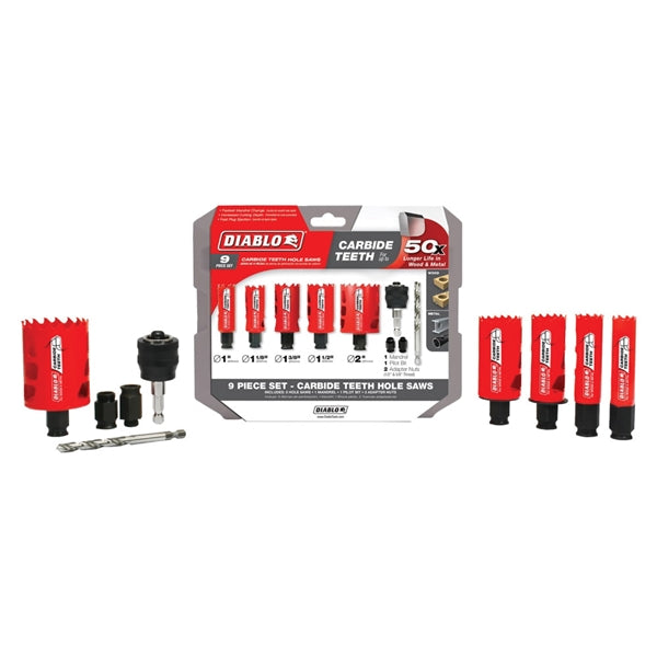 Diablo DHS09SGPCT Hole Saw Set, 9-Piece
