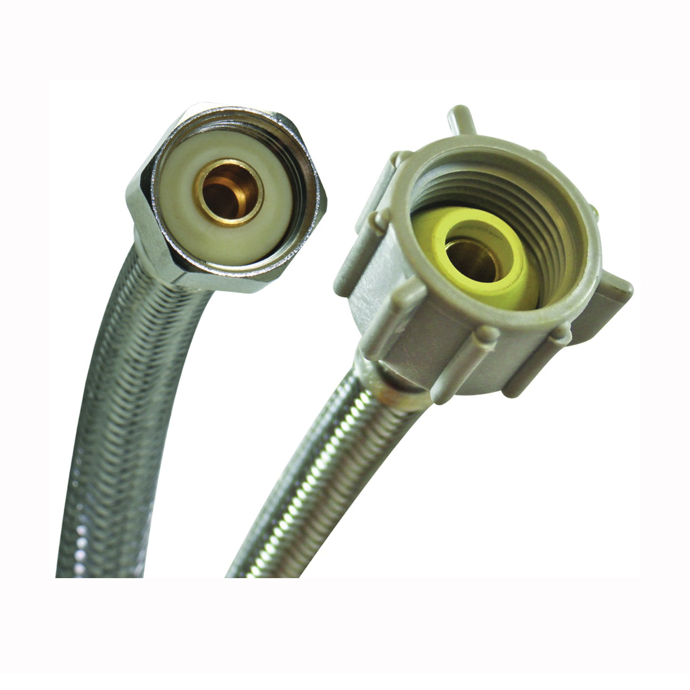 FLUIDMASTER Fits-All B4T09U Toilet Connector, 3/8 in Inlet, Compression Inlet, 7/8 in Outlet, Ballcock Outlet, 9 in L