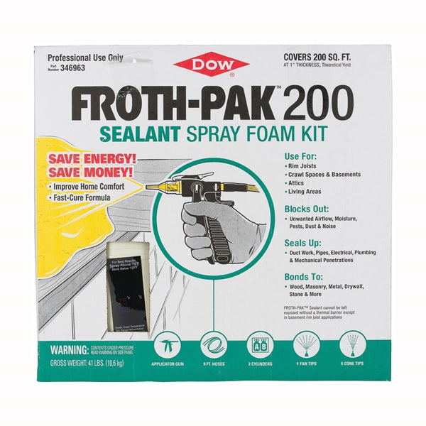 Dow FROTH-PAK 346963 Foam Sealant Kit, Foam, Brown