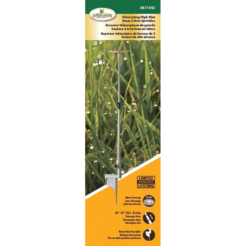 Landscapers Select 610733719 Rotary Sprinkler, Female, Round, Zinc