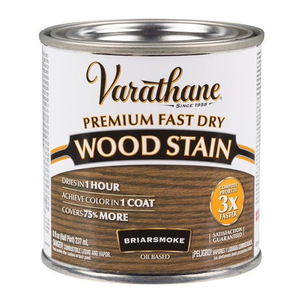 VARATHANE 307415 Wood Stain, Briar Smoke, Liquid, 0.5 pt, Can