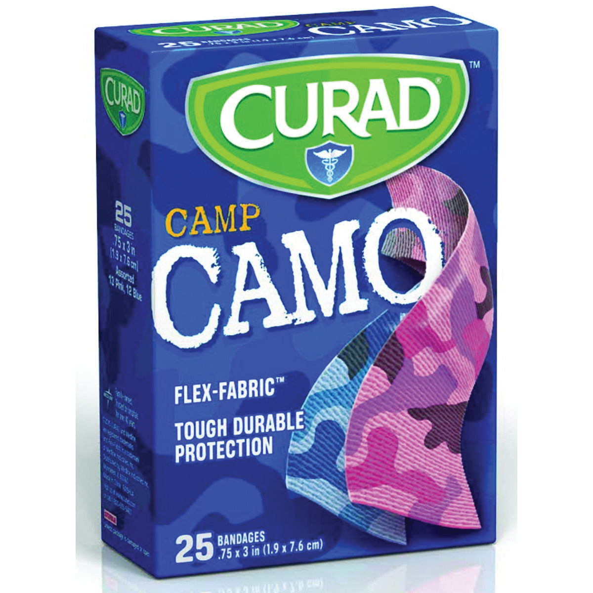 MEDLINE Camp Flex-Fabric 8545980 Adhesive Bandage, 3/4 in W, 3 in L, Fabric Bandage