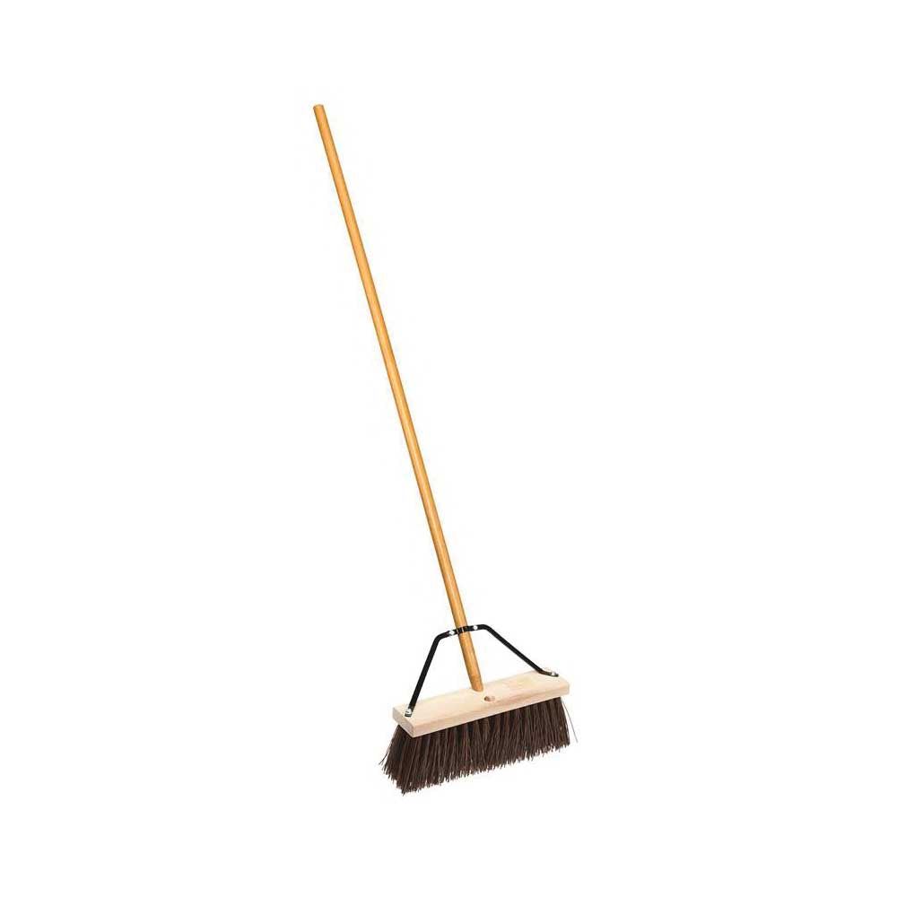 Simple Spaces 454AOR (DQB # 93400) Push Broom, 5-1/4 in L Trim, Polypropylene Bristle, Outrigger Bracking, Natural