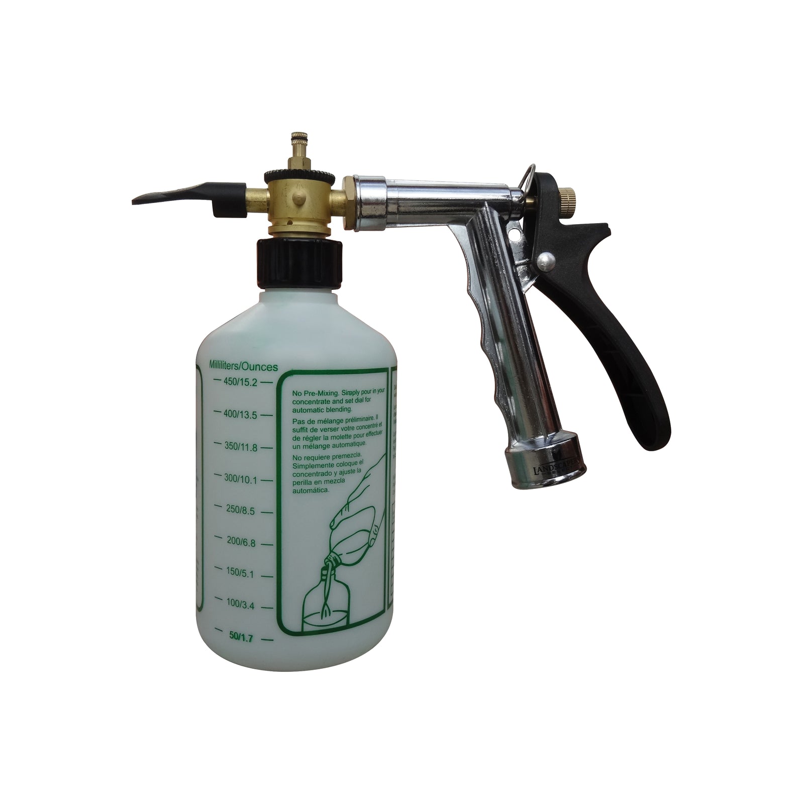 Landscapers Select GM244 Hose Sprayer, 15 oz Cup, Zinc Alloy, Silver