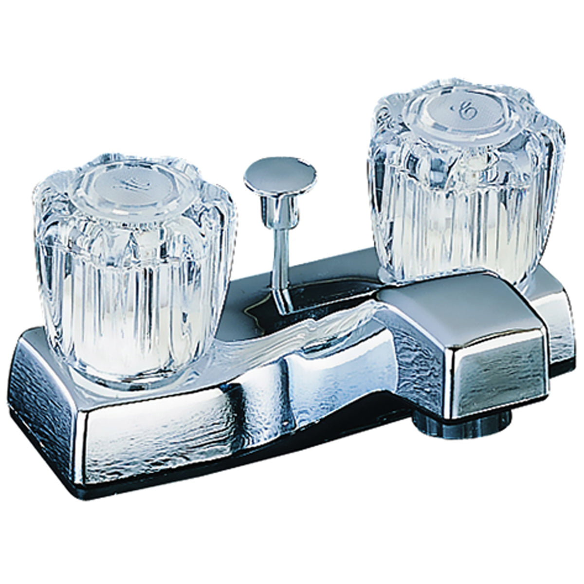 Boston Harbor PF4201A-P Lavatory Faucet, 1.5 gpm, 2-Faucet Handle, Chrome Plated, Round Handle