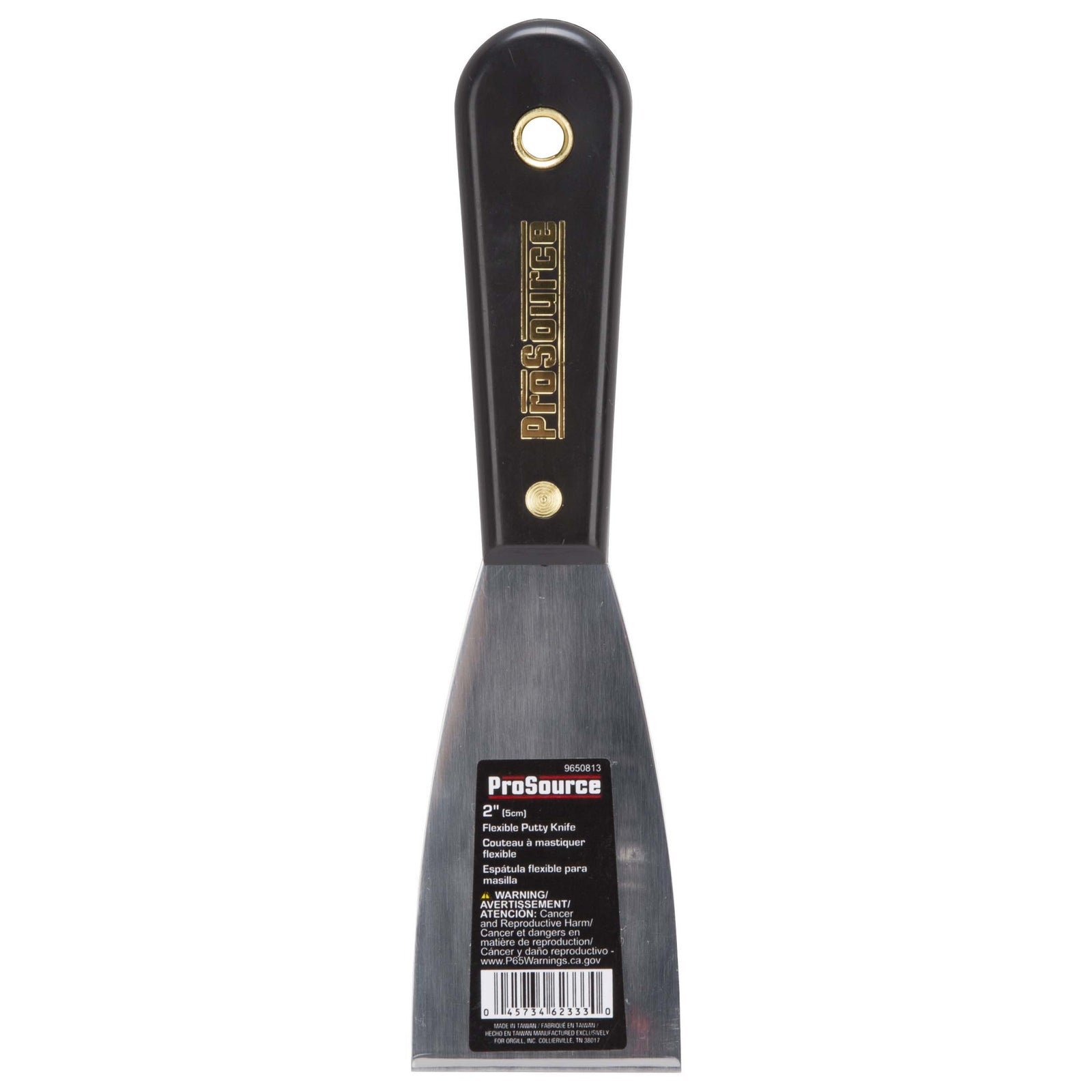 ProSource 01040-3L Putty Knife with Rivet, 2 in W HCS Blade