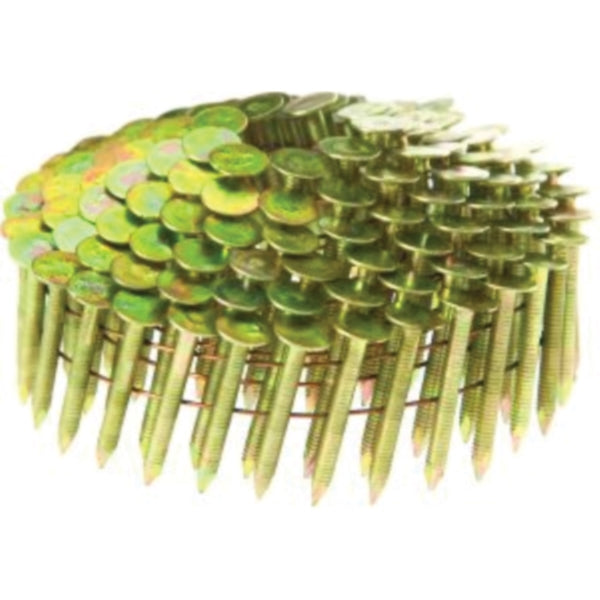 Grip-Rite GRCR4DGAL Roofing Nail, 1-1/2 in L, Steel, Electrogalvanized, Full Round Head, Smooth Shank