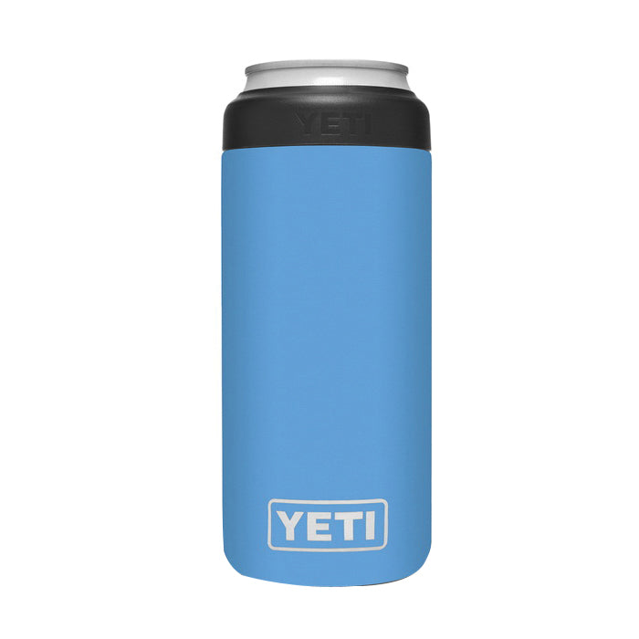 YETI Rambler 21070090085 Colster Slim Can Insulator, 12 oz Capacity, Stainless Steel, Pacific Blue