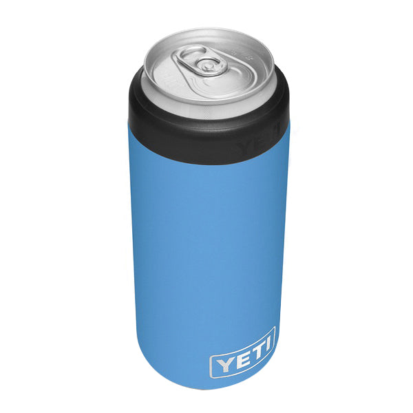 YETI Rambler 21070090085 Colster Slim Can Insulator, 12 oz Capacity, Stainless Steel, Pacific Blue