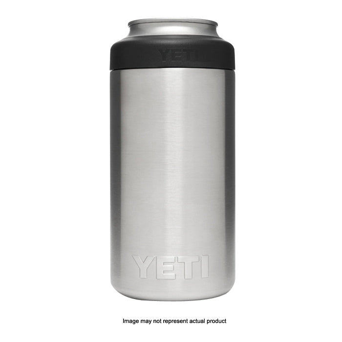 YETI Rambler 21070090093 Colster Tall Can Insulator, 3 in Dia x 6 in H, 16 oz Can/Bottle, Stainless Steel, Pacific Blue