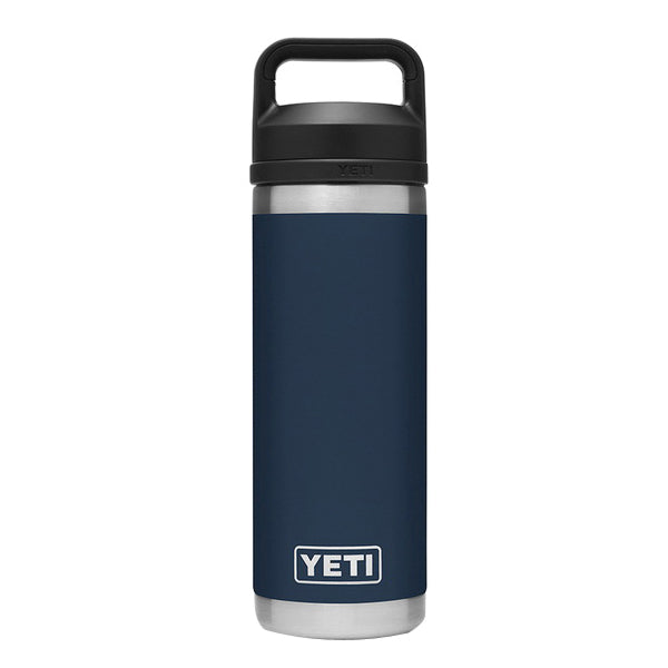 YETI Rambler 21071060021 Vacuum Insulated Bottle With Chug Cap, 18 oz Capacity, Stainless Steel, Navy