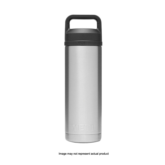 YETI Rambler 21071060022 Vacuum Insulated Bottle With Chug Cap, 18 oz Capacity, 18/8 Stainless Steel, Coral