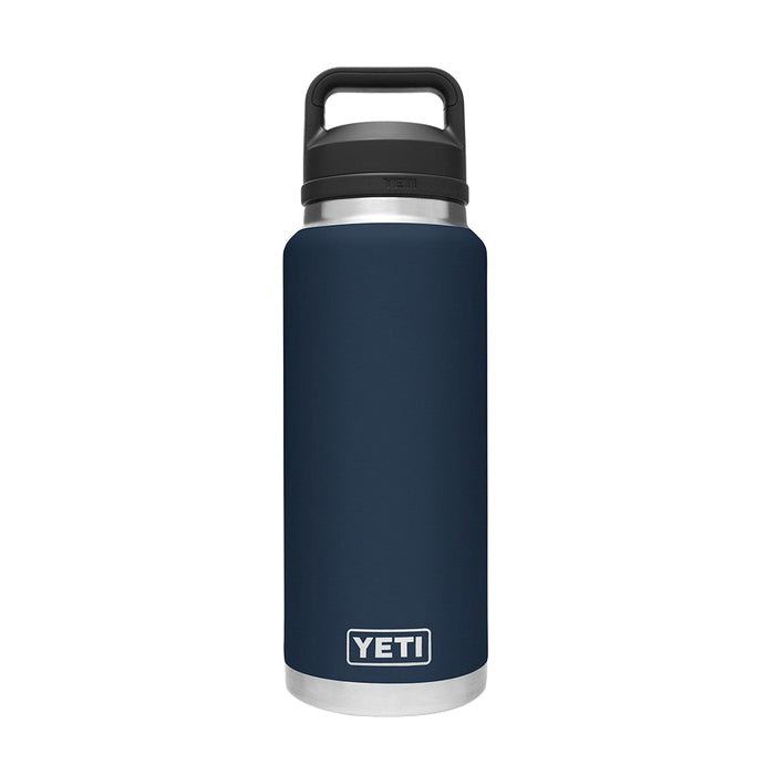 YETI Rambler 21071070017 Vacuum Insulated Bottle With Chug Cap, 36 oz Capacity, 18/8 Stainless Steel, Navy