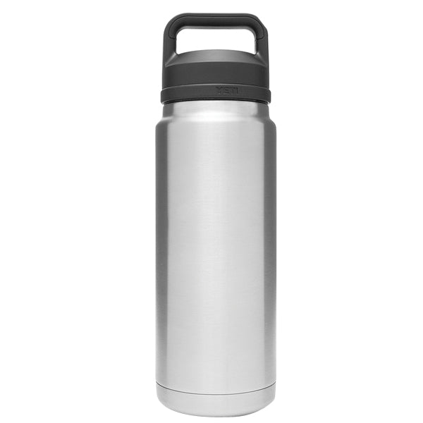YETI Rambler 21071200017 Vacuum Insulated Bottle with Chug Cap, 26 oz Capacity, Stainless Steel, Stainless
