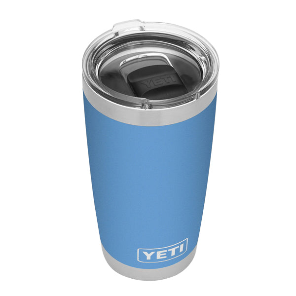 YETI Rambler 21071500236 Tumbler, 20 oz Capacity, MagSlider Lid, Stainless Steel, Insulated, Pacific Blue