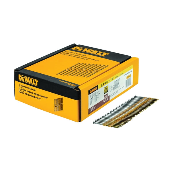 DeWALT DWRHS8DR113G Framing Nail, 2-3/8 in L, Galvanized Steel, Full Round Head, Ring Shank