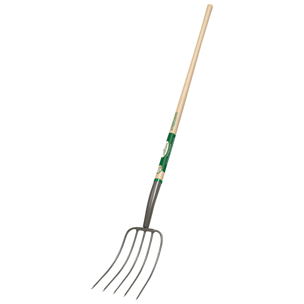 Landscapers Select 34618 Manure Fork, Steel Tine, Wood Handle, 54 in L Handle