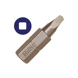IRWIN 3512052C Insert Bit, #2 Drive, Square Recess Drive, 1/4 in Shank, Hex Shank, 1 in L, S2 Steel