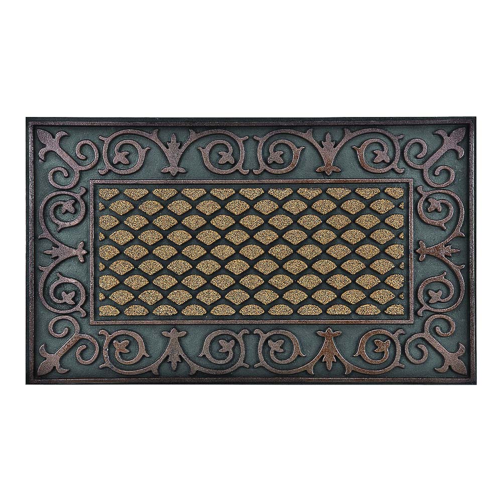 Simple Spaces DM-183002 Door Mat, 30 in L, 18 in W, Walnut Elegant Aesthetic Pattern, Walnut Surface, Chocolate