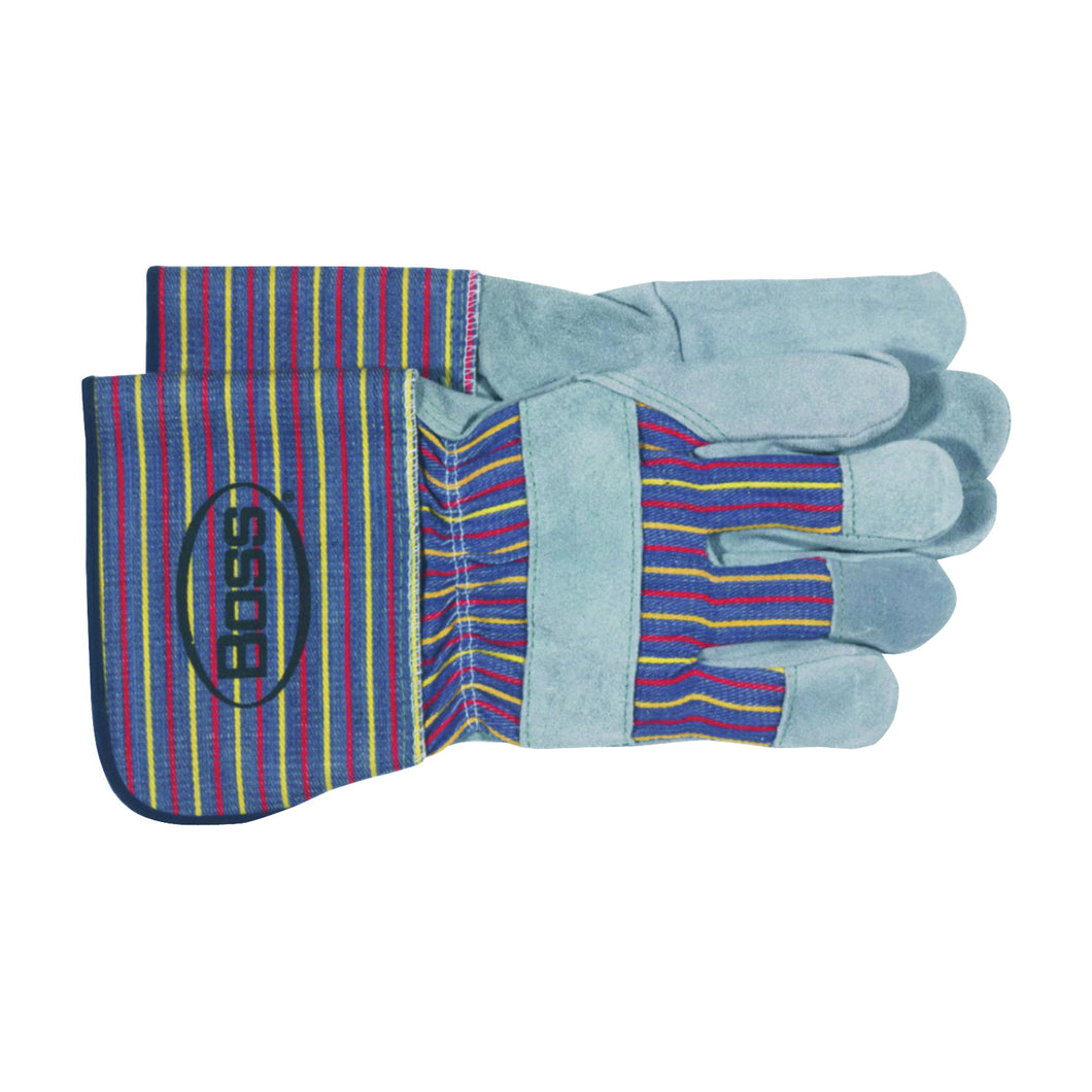BOSS 4046 Driver Gloves, Unisex, L, Wing Thumb, Gauntlet Cuff, Gray