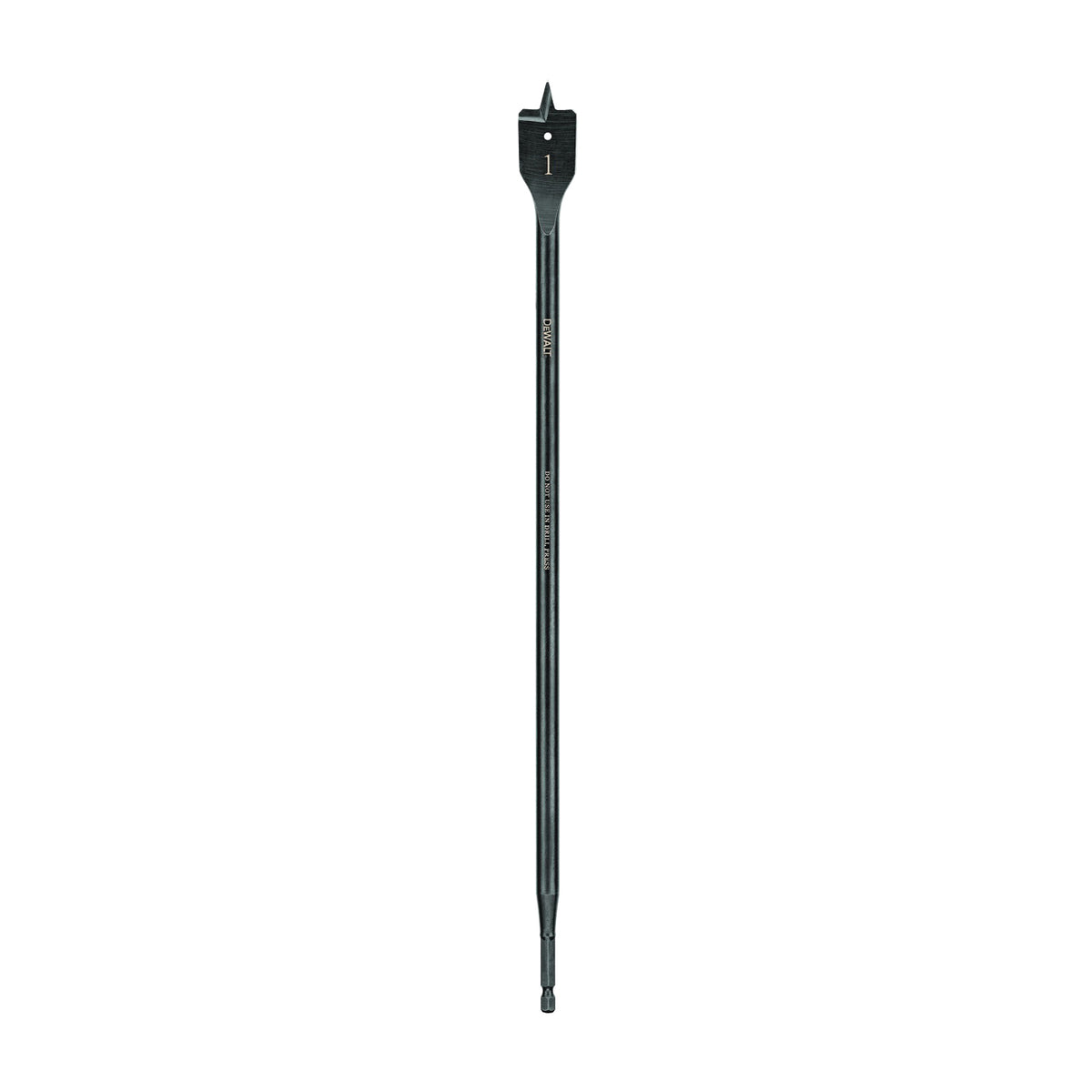 DeWALT DW1595 Spade Drill Bit, 1 in Dia, 16 in OAL, 1/4 in Dia Shank, Hex Shank