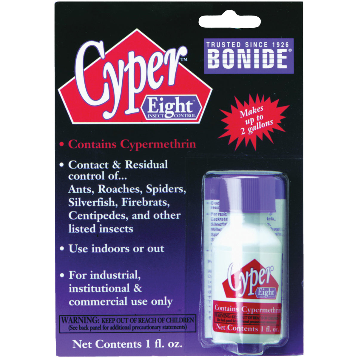 Bonide Eight 029 Insect Killer, Liquid Concentrate 1 OZ