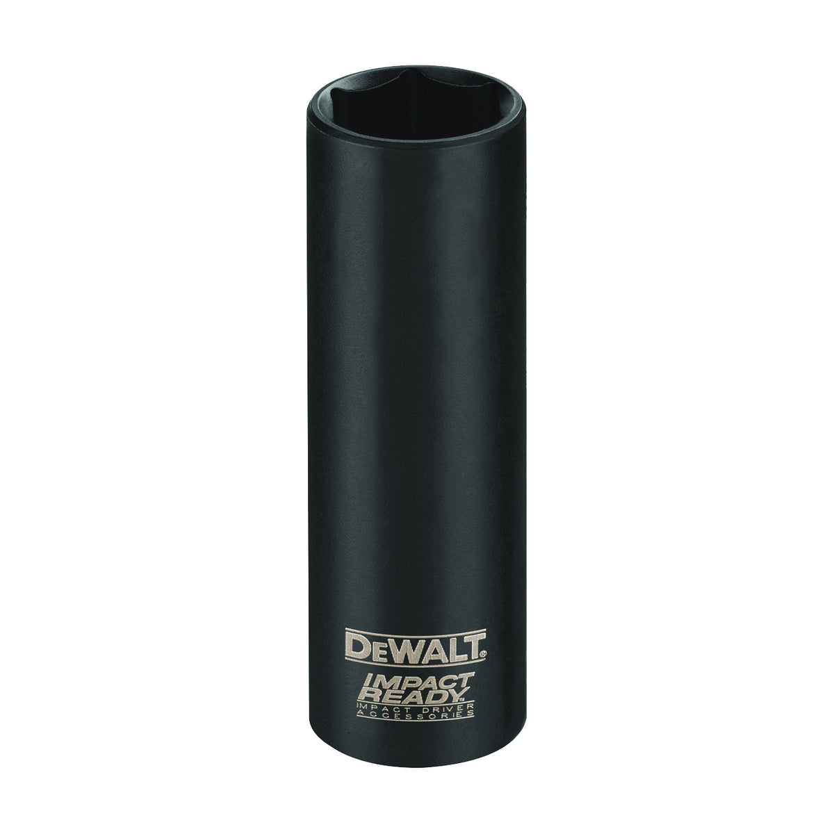 DeWALT IMPACT READY DW22882 Impact Socket, 5/8 in Socket, 1/2 in Drive, Square Drive, 6-Point, Steel, Black Phosphate