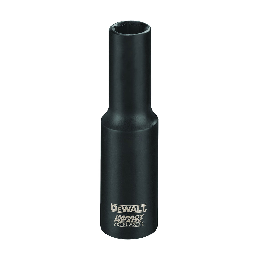 DeWALT IMPACT READY DW22962 Impact Socket, 1-1/8 in Socket, 1/2 in Drive, Square Drive, 6-Point, Steel, Black Oxide